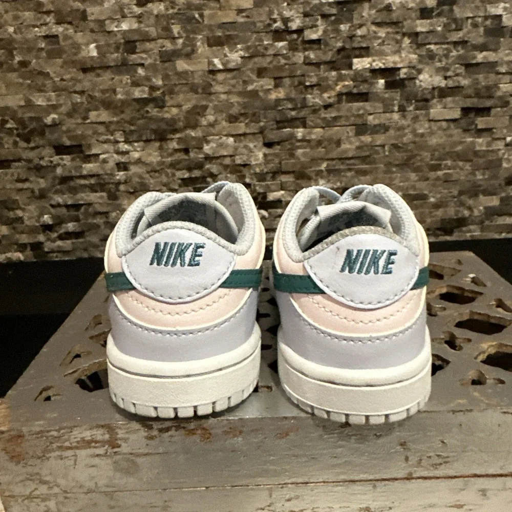 Nike Dunk Low Retro TD Sz 5C Football Grey Mineral Teal Toddler FD1233-002